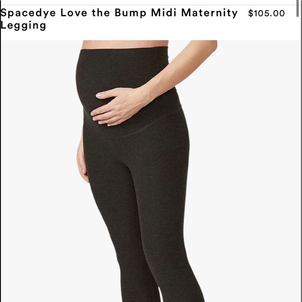 Beyond yoga maternity midi space dye leggings! Darkest night. Great condition